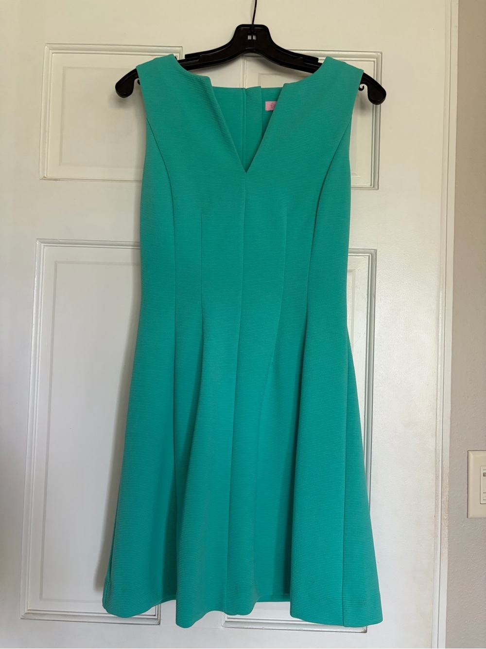 Lilly Pulitzer Brielle Teal V-Neck Fit-and-Flare Midi Dress